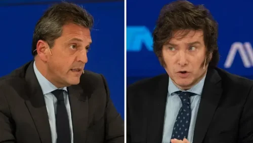 Javier Milei y Sergio Massa